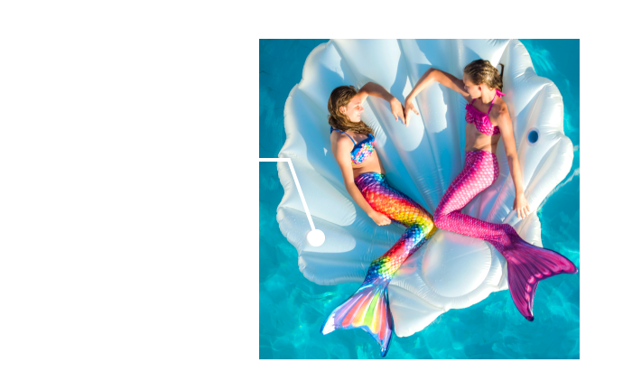 Fin Fun mermaid tails are comfortable for hours of imaginative play.